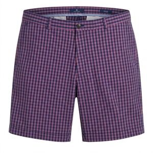 Brooks Brothers Men's Plaid Chino Shorts Size 40 Pink Multicolor Golf